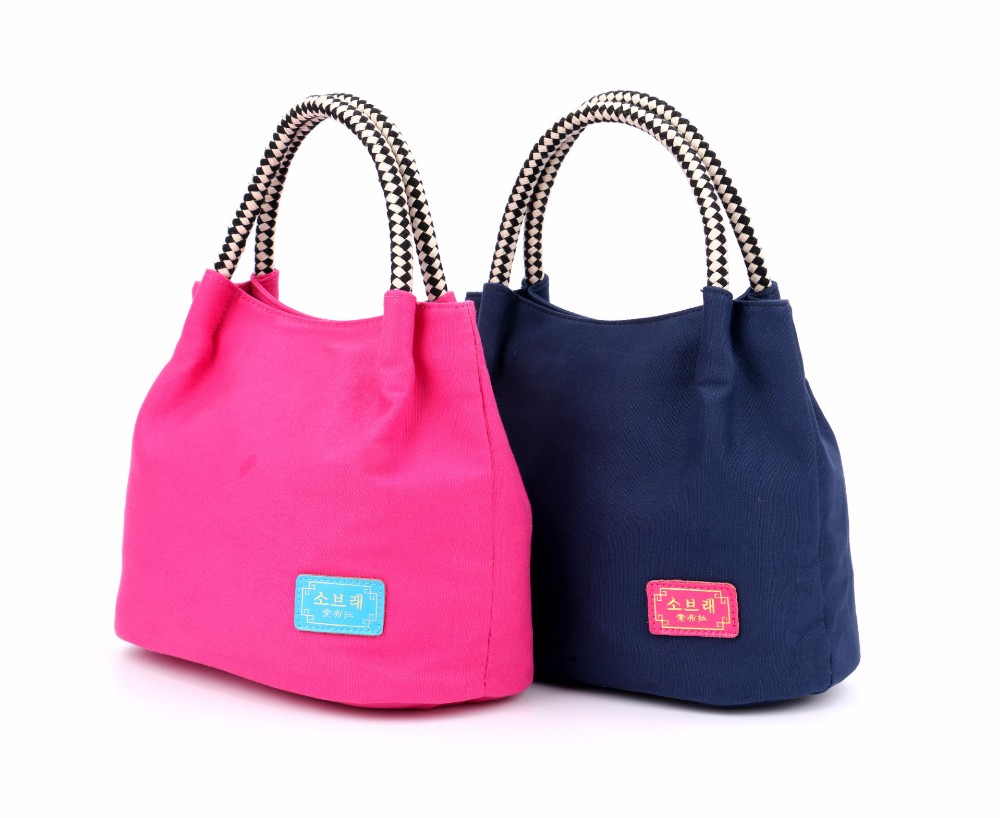  Pure cotton canvas Korea lunch bag 