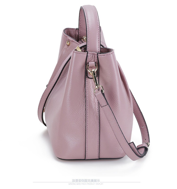 Genuine Leather Bucket Bag