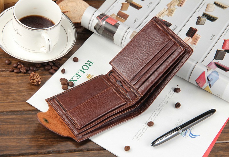  man leather wallet with coin pocket