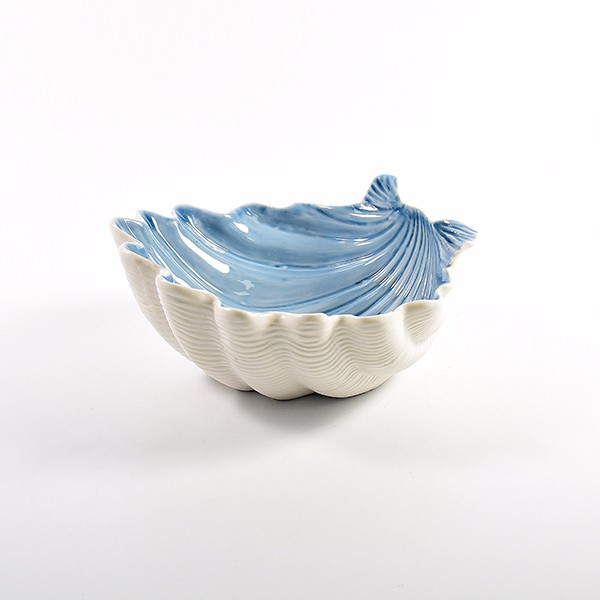 porcelain sea shell trinket holder fruit dish