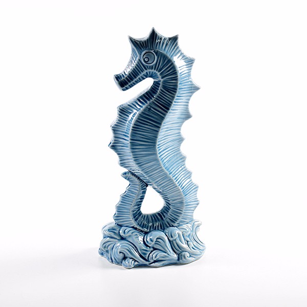  keramiska seahorse figuriner för dekoration 