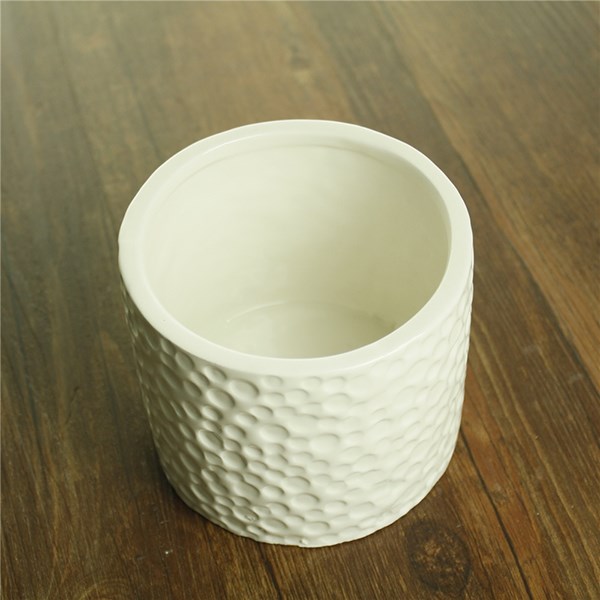 blanc pot de fleur en céramique décoration coupe forme 